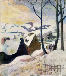 Bretons landsby under sne, 1894